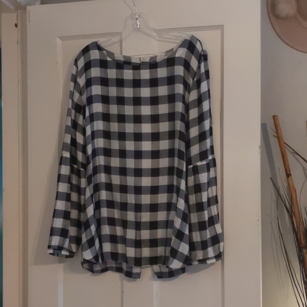Loft Plaid Top